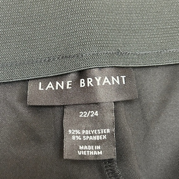 Lane Bryant Pull On High Rise Coated Ponte Leggings Black Faux Liquid Leather 22 - Picture 5 of 9